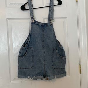 Maternity Jean Short Overalls